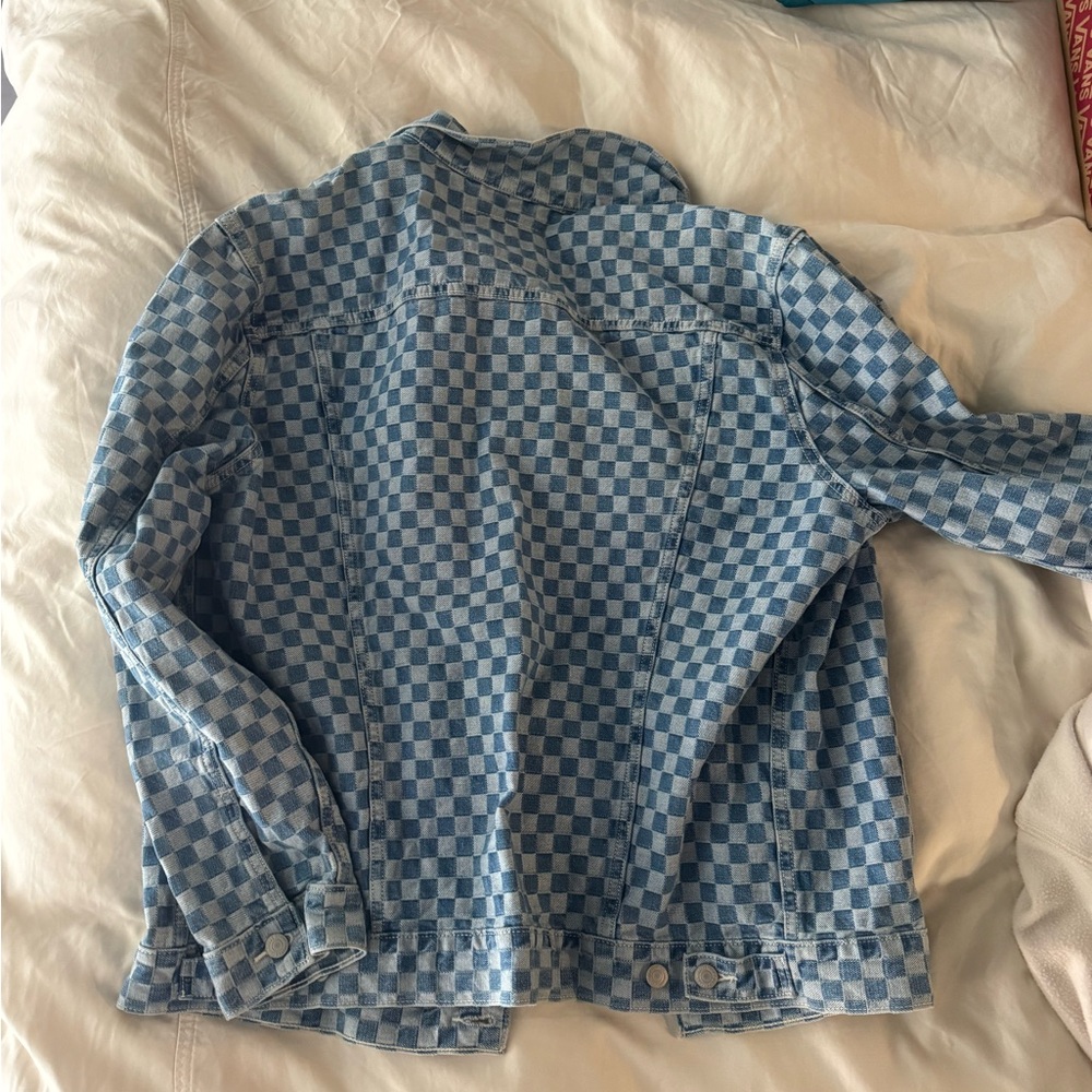 Levi’s Blue Checkered Denim Jacket